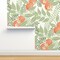 Green Orange Fruit Citrus Garden Oranges Botanical Italy Grove Orchard Floral Large Scale Custom Pre-pasted Wallpaper by Spoonflower Pre-Pasted Wallpaper 2FT Wide